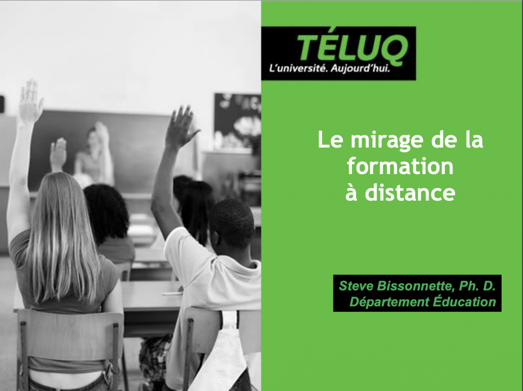 Le mirage de l’enseignement à distance