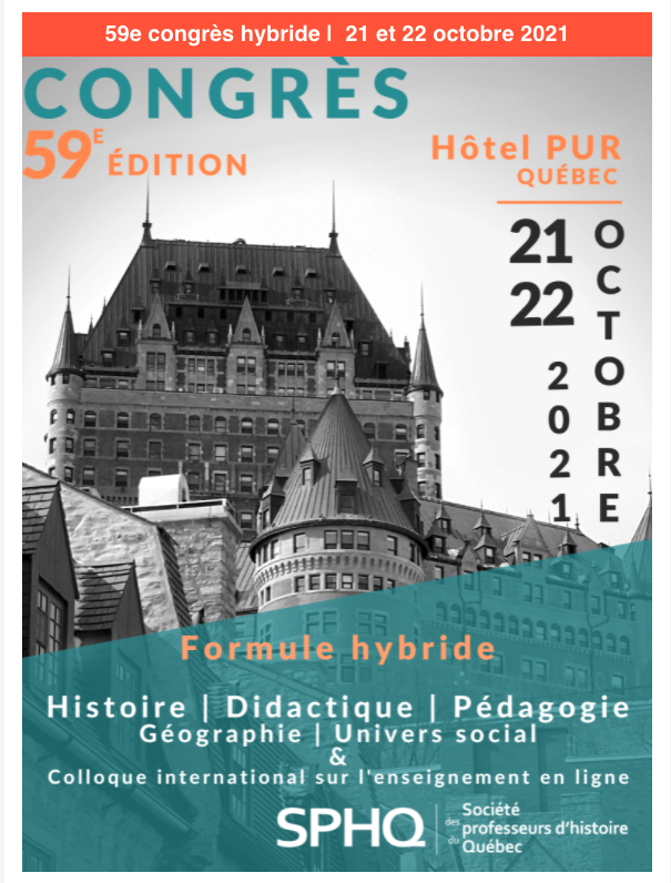 INFO-59e CONGRÈS DE LA SOCIÉTÉ DES PROFESSEURS D'HISTOIRE DU QUÉBEC